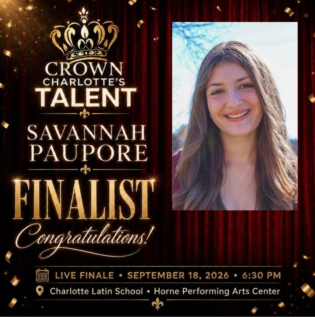 Crown Charlotte's Talent — Savannah Paupore Finalist